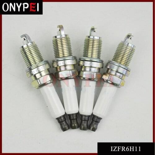 Set of 4 Iridium Spark Plug IZFR6H11 12122158252 For BMW E53 E60 E63 E64 E65 E66