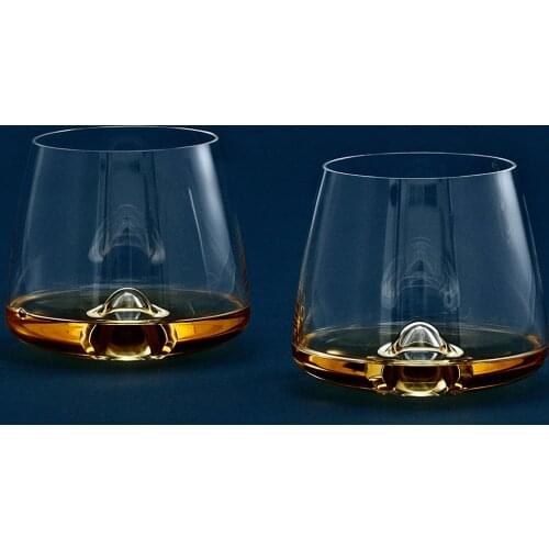 Nordic Normann Crystal Swirl Liqueur & Cognac Glass Whiseddy Eddy Whisky Rock Glasses Brandy Snifter Wine Cup Whiskey Tumbler