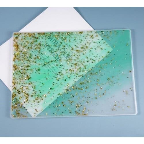 New transparent silicon mold DIY crystal drop mold writing board writing stationery table pad table cushion mirror silicone mold