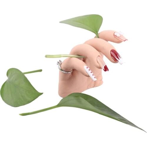 New Practice Half Hand for Nail Art Adult Mannequin with Flexible Fingers and Moveable Nails
