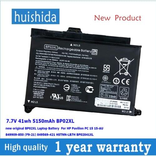 7,7 V 41wh BP02XL New original laptop battery for HP Pavilion PC 15 15-AU 849909-850 5150mAh series