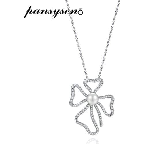 Женские ожерелья из жемчуга PANSYSEN China At AliExpress