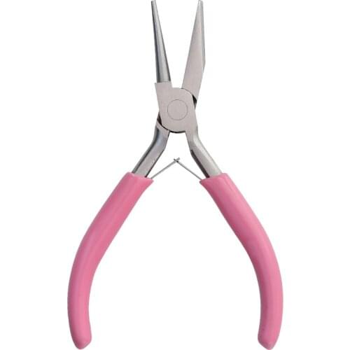 Cute Pink Color Handle Anti-slip Splicing And Fixing Jewelry Winding Pliers Tools & Equipment Kit For DIY Jewelery Accessory