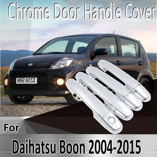 For Daihatsu Boon Sirion M300 2004~2015 Styling Stickers Decoration Chrome Door Handle Cover paint Refit Car Accessories
