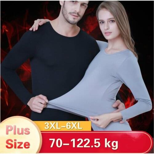 Plus Size Thermal Clothing Womens Thermal Underwear for Men Ropa De Invierno Mujer Large Size Ladies Inner Wear Warm Shirt Pant