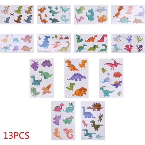 10 Sheets Temporary Animal Tattoos for Kids Children Jungle Zoo Party Supply