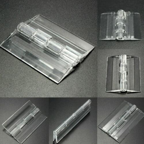 10Pcs Durable Clear Acrylic Plastic Folding Hinges Plexiglass Hinge for storage box link showcase furniture