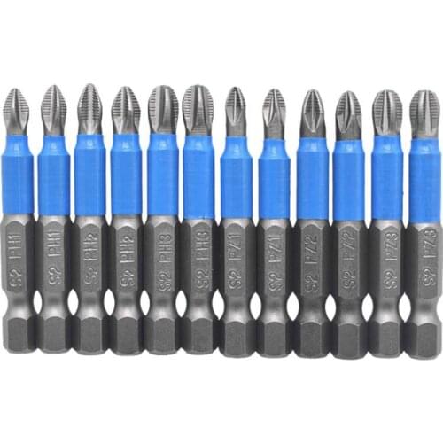 12pcs/set Magnetic Screwdriver S2 Steel Electric Screw Driver Bit Screwdriver Drill Bit PZ1, PZ2, PZ3, PH1, PH2, PH3