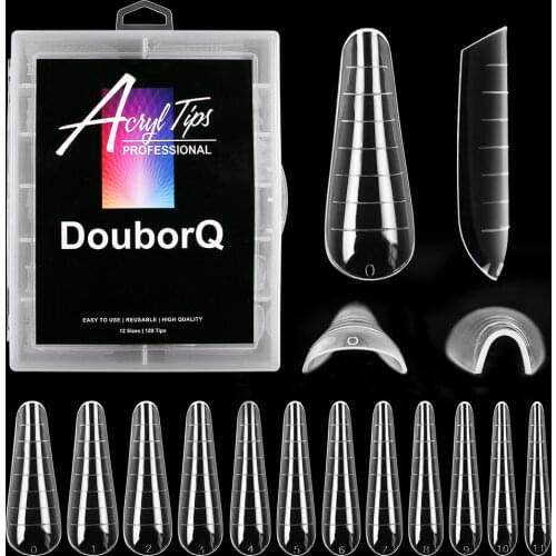 120pcs Nail Forms Poly UV Finger Acrylic Gel Extended False Tips DIY Quick Building Nail Extension Art Dual Forms