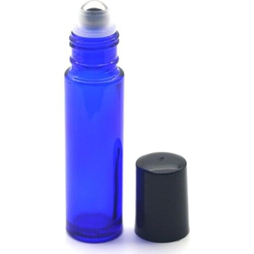 20pcs Perfume Roller Bottles Refillable Bottles 10ml Glass Essential Oil Roll on Bottles with Metal Ball