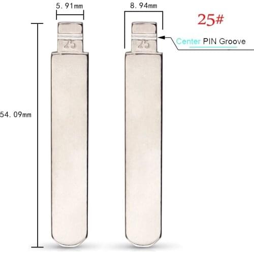 #25 HON66 Metal Car Key Blade for KD VVDI JMD Remote key For Honda Accord Fit Civic City Odyssey BYD