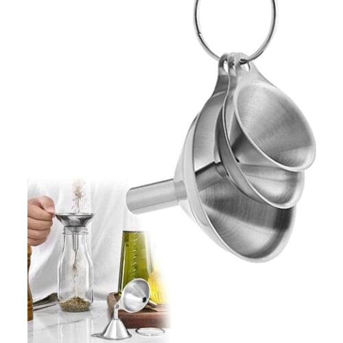 3 Small Metal Funnels Mini Pipette for Filling Small Mini Bottles or Containers Atomizers Perfume Liquid