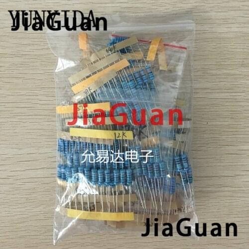 300pcs 1% 1W Metal Film Resistor Assorted Kit 1K~820K 30Values*10pcs=300pcs DIP Color ring resistance 10K 100K 2K 20K 330K 470K
