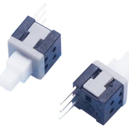 5.8x5.8mm Self-Locking Button Switch Unilateral 3 Pins 5.8*5.8 Lock 3 Legged Switches 10pcs/lot