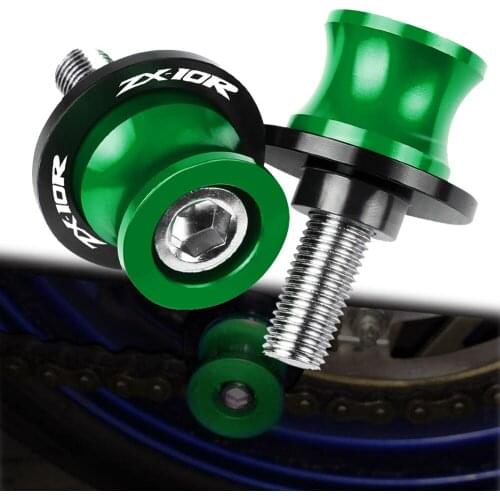 8MM Motorcycle Swing Arm Sliders Spools Screws Swingarm Stand Paddock For Kawasaki ZX10R ZX-10R ZX 10R 2011-2018 2017 2016 2015