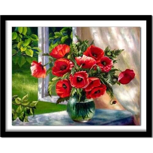 Diamant painting Diamond embroidery Vase flower 5d diy diamond painting full square diamond paint 535DD diamond round