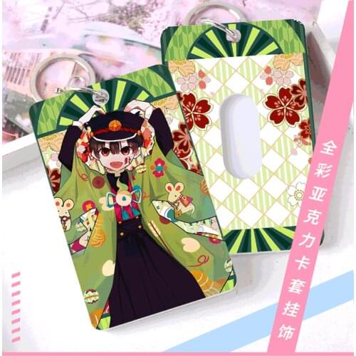 Anime Toilet-bound Hanako-kun ABS Student ID Bus Bank Card Holder Keychain 6062 Card Case Cover Box Pendant Toy Prop Decor Gift