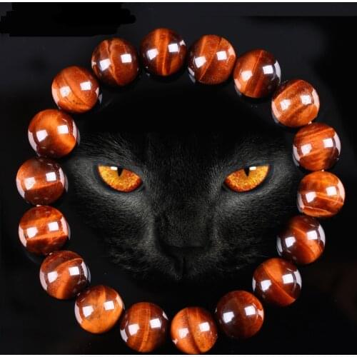 4 Sizes Natural High Quality AAA Red Tiger Eye Buddha Bracelets Men Hawkeye Stone Strand Women Charm Bracelet Energy Jewelry