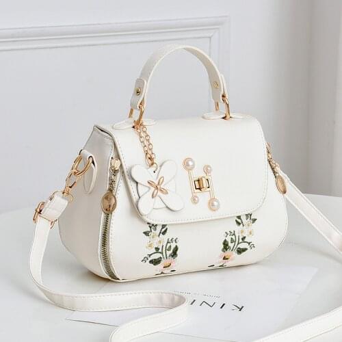 Ladies Bags 2021 New Trendy Net Red Womens Bags Fashion Embroidered One-shoulder Messenger Handbag