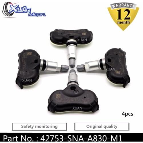 XUAN Tire Pressure Monitor Sensor TPMS 42753-SNA-A830-M1 For Honda Fit Odyssey CR-Z Civic Insight Element Acura CSX 315Mhz