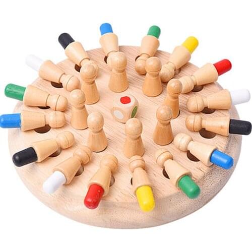 Kids party game Wooden Memory Match Stick Chess Game Fun Block Board Game Educational Color Cognitive Ability Toy for Children