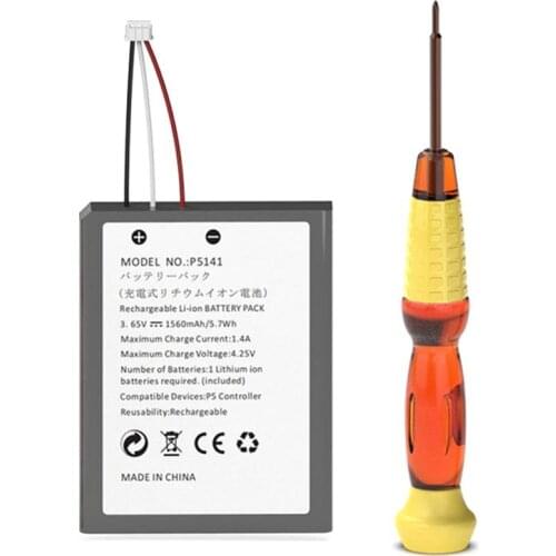 For Playstation5 PS5 Wireless Controller Gamepad Battery Pack Built-in Battery 1560mAh Portable Rechargeable Replacement Cells