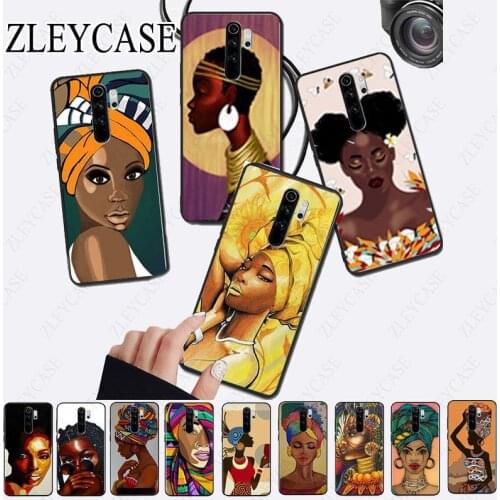African Beauty African woman painting Phone Case for redmi note8pro note7 note5 note6pro 7 7A 8 8A Note8T note9s note9pro Cells