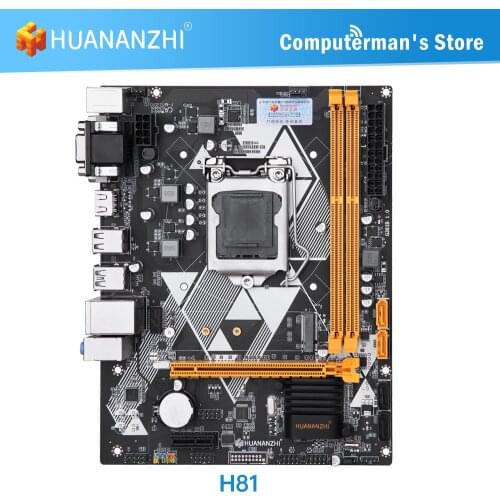 HUANANZHI H81 Motherboard Intel XEON LGA 1150 i3 i5 i7 All Series CPU DDR3 NON-ECC memory USB SATA 3.0 VGA HDMI DVI