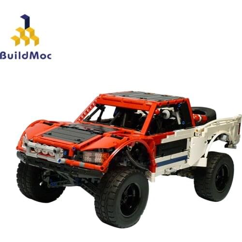BuildMOC RC Technical Motor Truck Wrangler Off-Road Vehicles SUV Model Remote Control Car Building Blocks Toys Kids Adults Gift