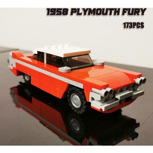 MOC Bricks Toys 1958 Plymouth Fury Model Movie Car Building Blocks Diy Toy Brick Xmas Gifts Children Toys Classical Car Mini