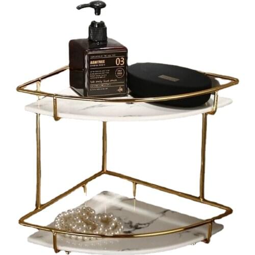 Storage Trays Home bathroom corner 2 Tiered Wedding Perfume Trinket Table Organizer Vanity Jewelry Metal Storage ceramics Tray