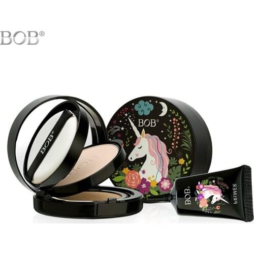 BOB Unicorn Beauty Set Makeup Cream Cushion Cream Powder Three-in-One Brightening Moisturizing Beginners Face Makeup