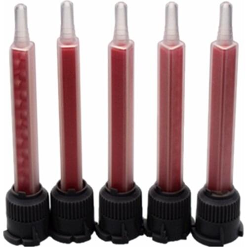 5 Pieces Static Mixing Nozzle Set 10:1 AB Glue Mixed Tube Epoxy Resin Adhesive Applicator Static Mixer 90mm Square Mixing Nozzle