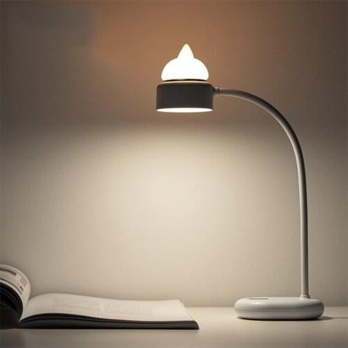 USB Charging Desk Lamp Energy Saving LED Eye Protection Learning Bedside Night Light 360 Rotating Folding Gift
