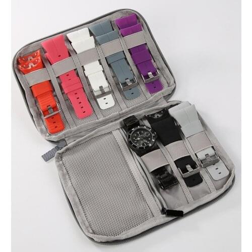 Watch Strap Organizer Multifunction Portable Watch Band Box Storage Bag Watchband Holder Watch Travel Case Storage Bags 2 Colors