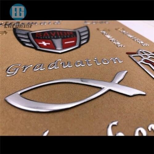 Ever Greater Professional Design 3D Chrome Car Soft Stickers with Letters