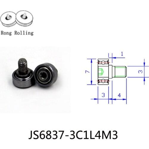 With M3x4 thread 683zz bearing diameter 7mm thickness 3 mm, sliding drawer pulley, furniture roller,303 stainless screw material