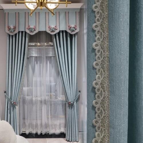 Northern Europe light luxury shade curtain products simple modern living room high-end atmosphere splicing new bedroom curtain