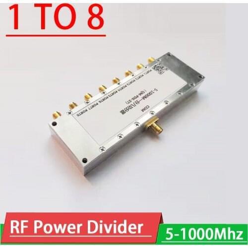 5-1000Mhz Power Divider RF power splitter 1 to 8 Power Divider Combiner for UHF VHF 433M 315M 915M FM Ham Radio amplifier