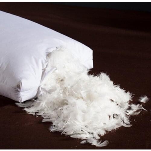 100% White Goose feather Pillow Cotton pillowcase Orthopedic Neck Pillows high quality Health Pillow for Sleeping