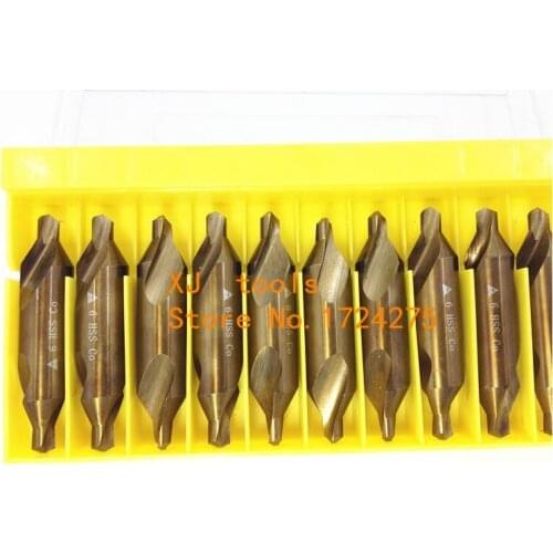 2.0*5.0mm petiole 10pcs/set HSS CO M35 60 degrees Containing cobalt spiral center drill Processing of stainless steel etc