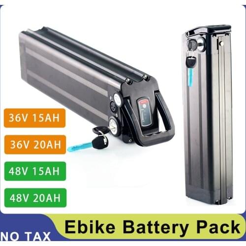 Original City Fat Tire Bike Folding Ebike Battery Pack 36V 48Volt 15Ah 20Ah Silver Fish Lithim ion For CMACEWHEEL KS26 Y20 GW20