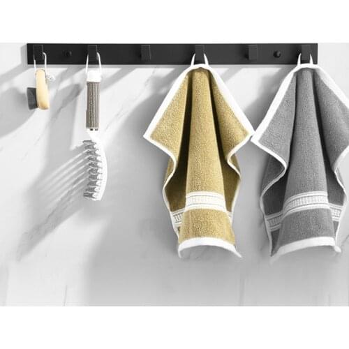 Aluminum Wall Mounted Robe Rack Kitchen Bathroom Hardware Clothes Hanger Towel Holder 3/4/5/6 Hooks