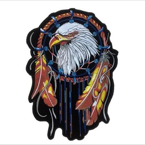 1pc Indian Eagle Applique Clothing Embroidery Patch Fabric Sticker Iron On Patch Craft Sewing Repair Embroidered 21X30 BD0304