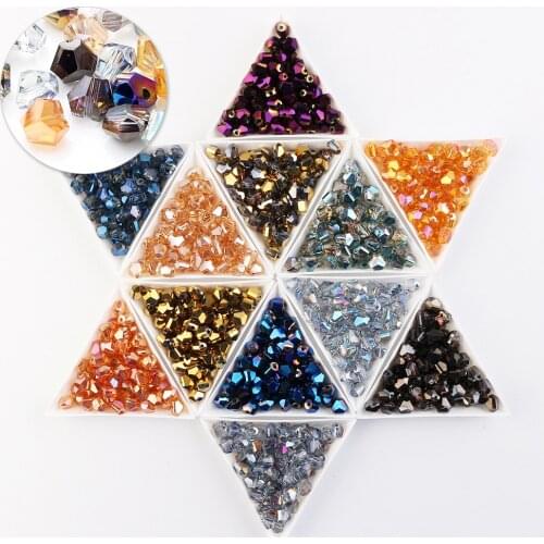 Austrian Crystal Handmade Beads 6/8MM Lampwork Glass Plated Beads For DIY Charm Pendant Necklace Jewelry Making Wholesale