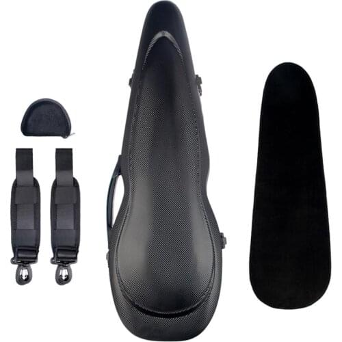 4/4 Size Violin Case Anti-Stress Carbon Fiber Composite Light Strong Black