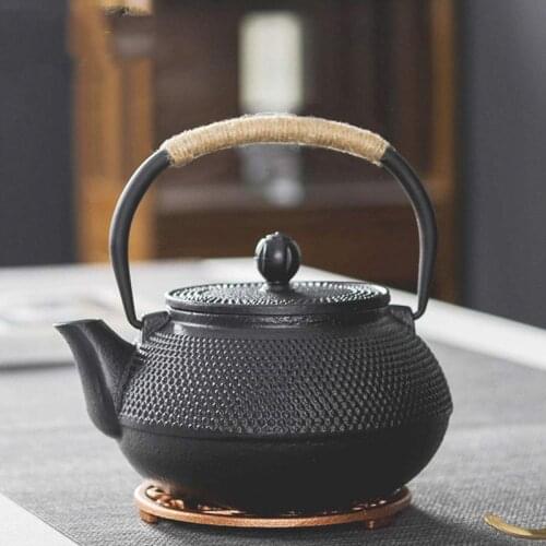 Japanese Iron Tea Pot with Stainless Steel Infuser Cast Iron Teapot Tea Kettle for Boiling Water Oolong Tea 600/800/1200ML