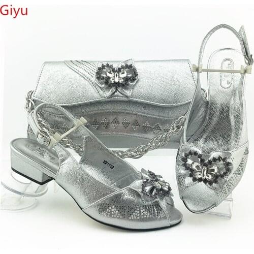 Doershow nice Shoe with Matching Bags Shoe and Bag Set for Party In Women Italian Matching Shoe and Bag Set with stones!HAS1-23