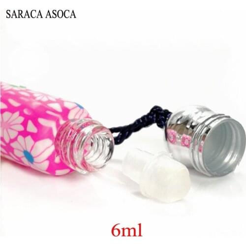 6ML Soft Pottery Perfume Bottle With Tassel Essential oil Bottle Ball Empty Bottle Portable Perfume Bottle 50Pcs/Lot