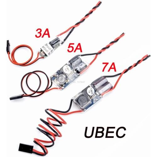 FPV RC UBEC BEC 5V 3A 5A 7A 5V/3A/5A/7A Lowest RF Noise BEC Full Shielding Antijamming Switching Regulator